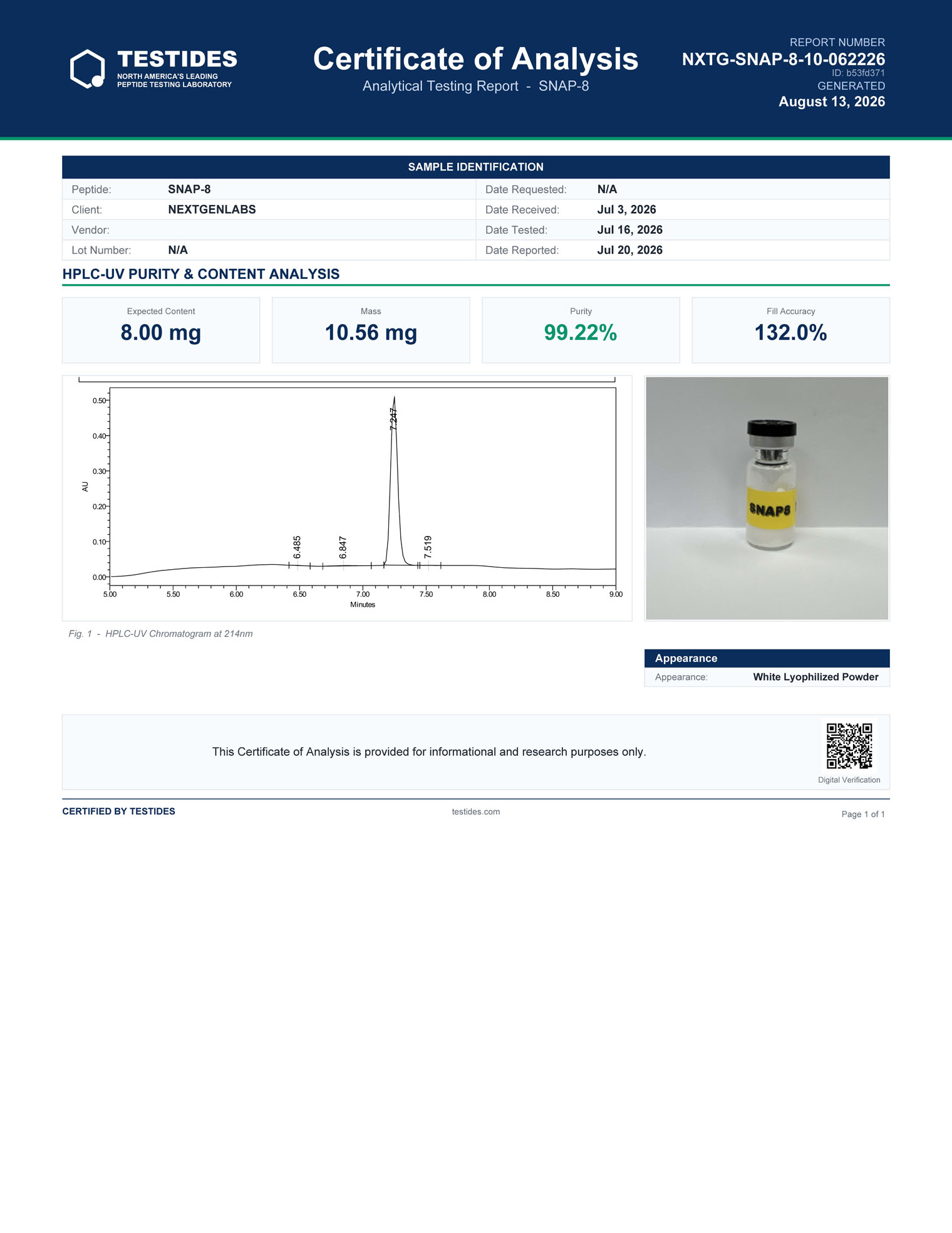 SNAP-8 10MG
