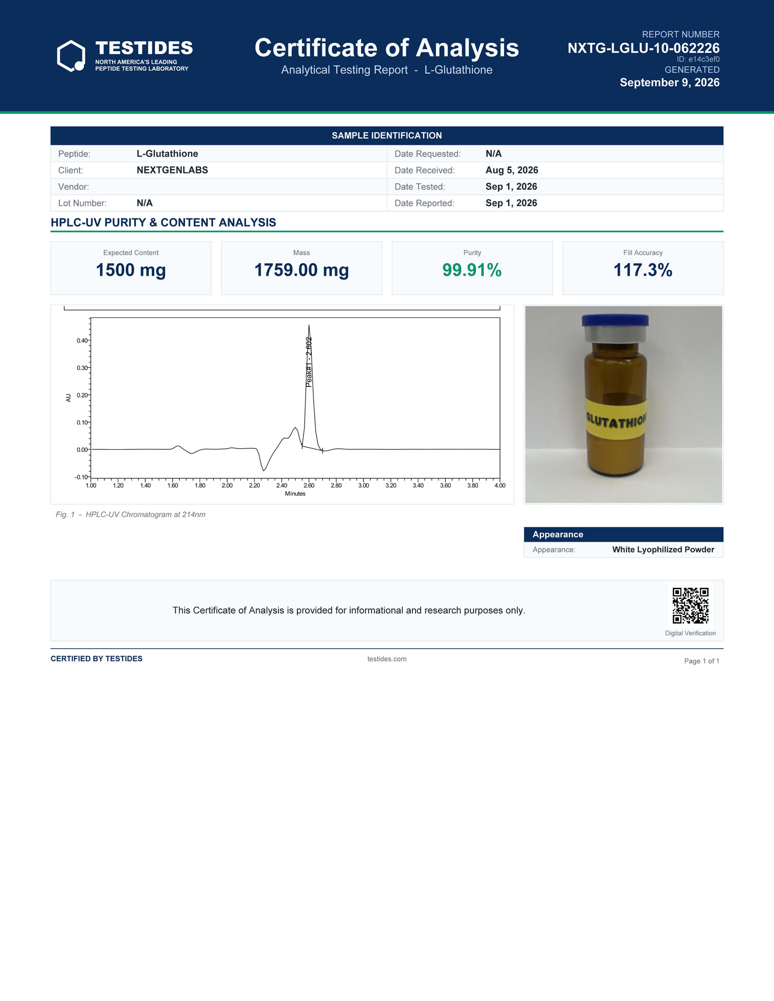Glutathione 1500MG