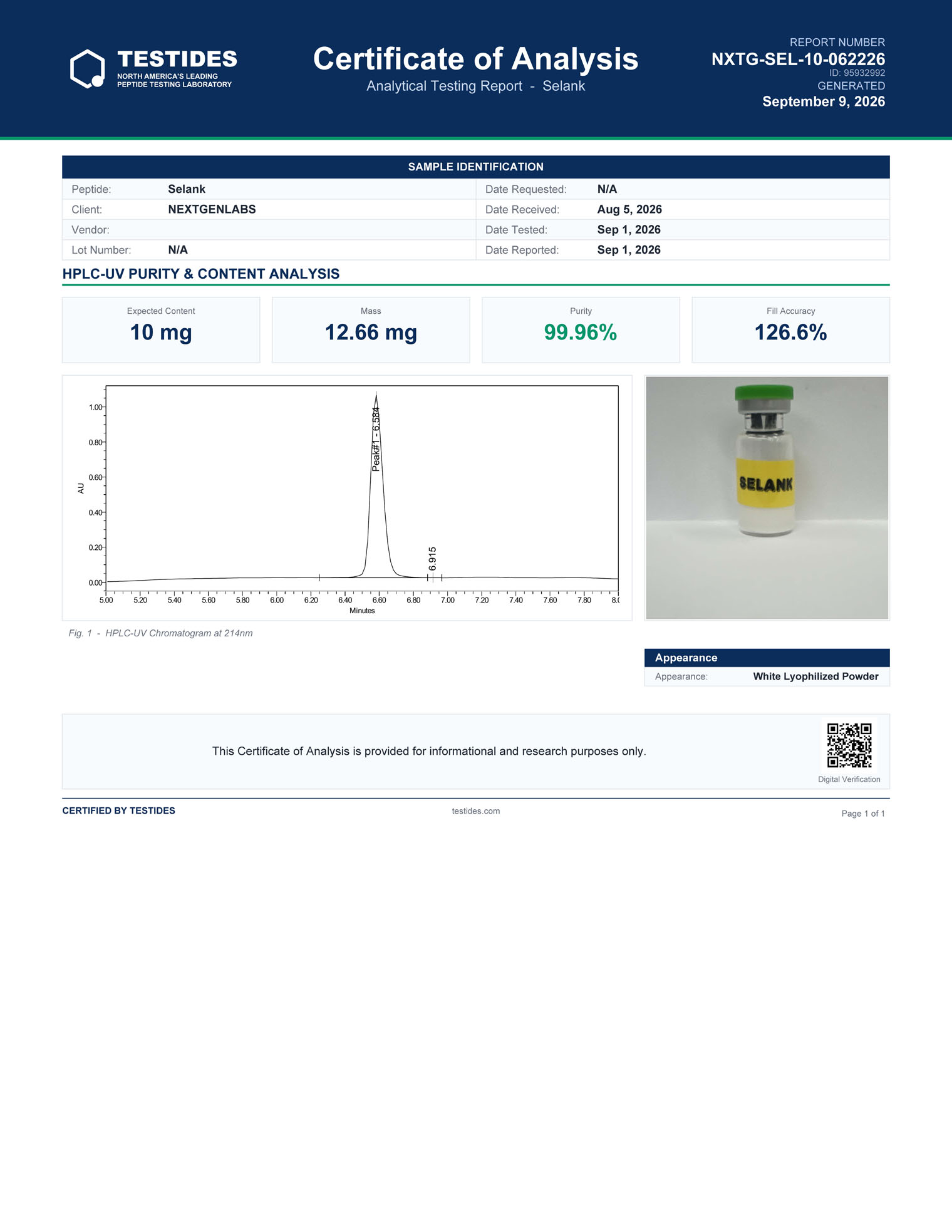 Selank  10MG